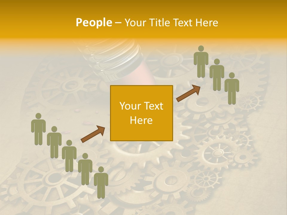 Senior Elderly Standing PowerPoint Template