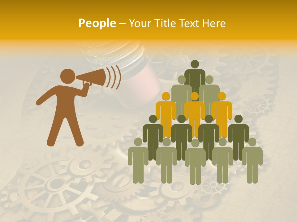 Senior Elderly Standing PowerPoint Template