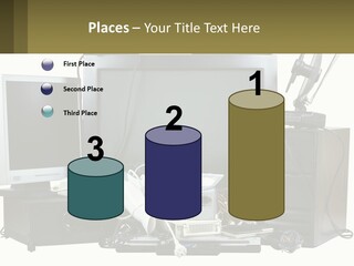 White Woman Ocean PowerPoint Template