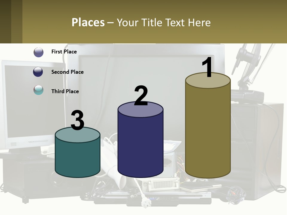 White Woman Ocean PowerPoint Template