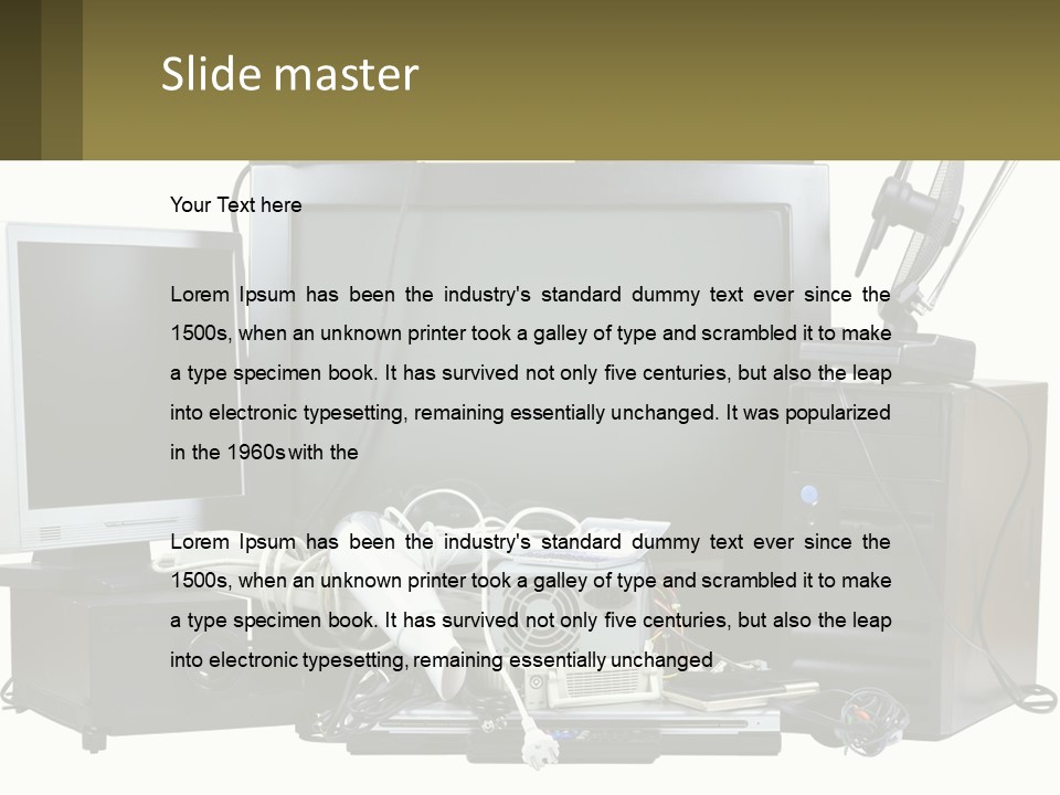 White Woman Ocean PowerPoint Template