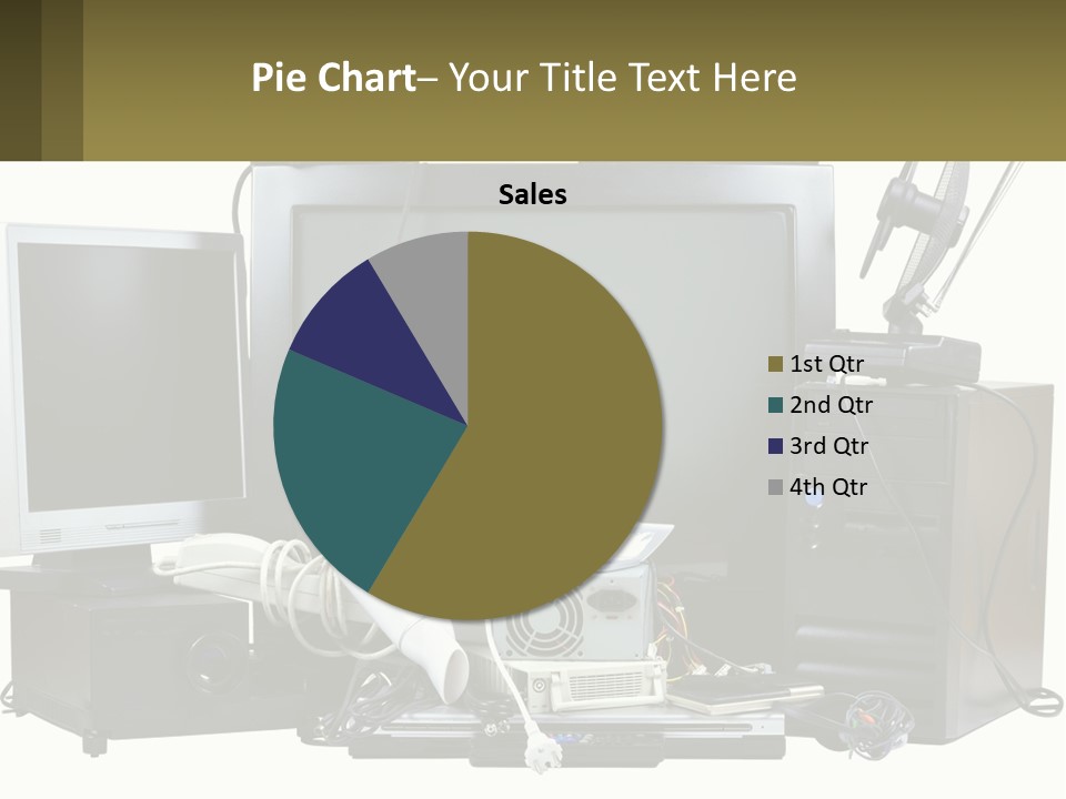 White Woman Ocean PowerPoint Template