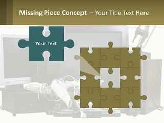 White Woman Ocean PowerPoint Template