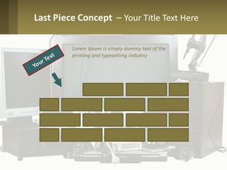 White Woman Ocean PowerPoint Template