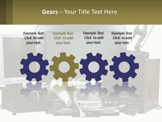 White Woman Ocean PowerPoint Template