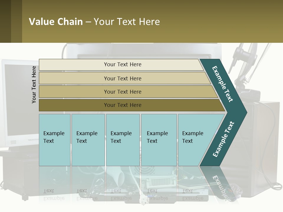 White Woman Ocean PowerPoint Template