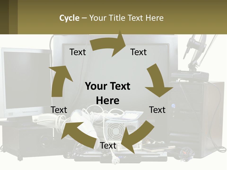 White Woman Ocean PowerPoint Template