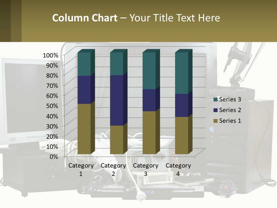 White Woman Ocean PowerPoint Template