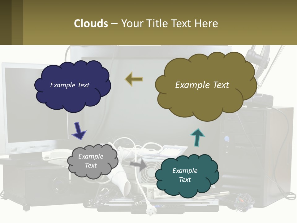 White Woman Ocean PowerPoint Template