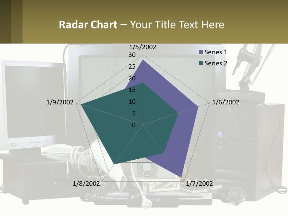 White Woman Ocean PowerPoint Template