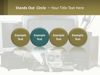 White Woman Ocean PowerPoint Template