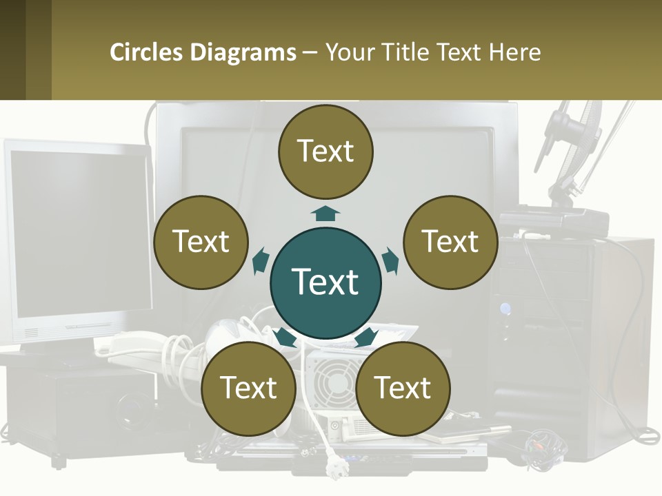 White Woman Ocean PowerPoint Template