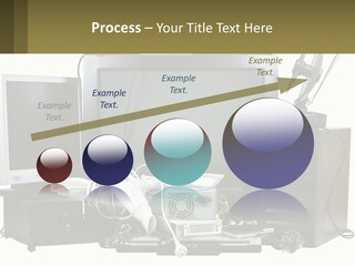 White Woman Ocean PowerPoint Template