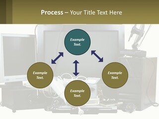 White Woman Ocean PowerPoint Template