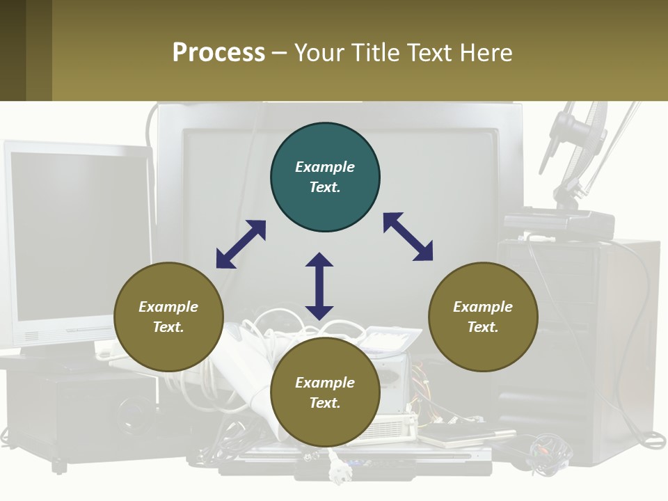 White Woman Ocean PowerPoint Template