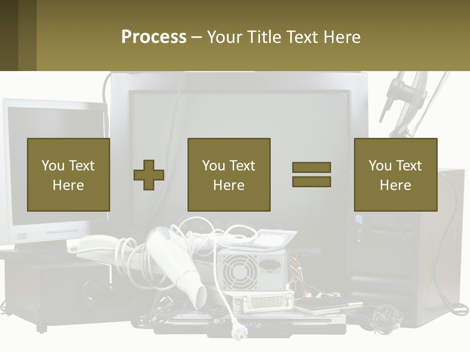 White Woman Ocean PowerPoint Template