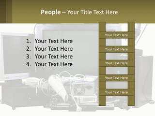 White Woman Ocean PowerPoint Template