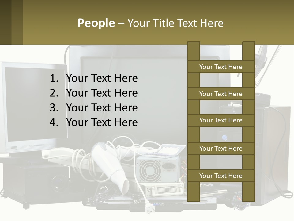 White Woman Ocean PowerPoint Template