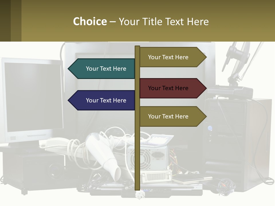 White Woman Ocean PowerPoint Template