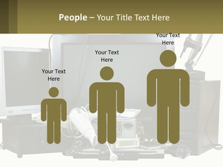 White Woman Ocean PowerPoint Template