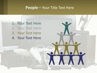 White Woman Ocean PowerPoint Template