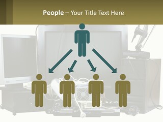 White Woman Ocean PowerPoint Template