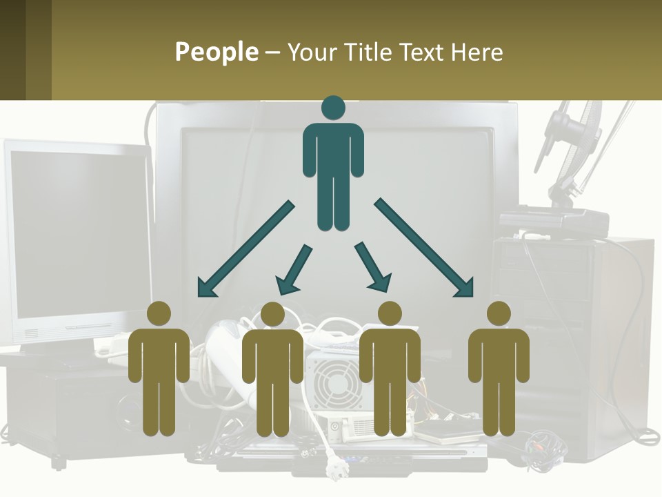 White Woman Ocean PowerPoint Template