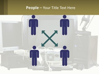 White Woman Ocean PowerPoint Template