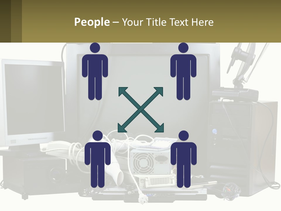 White Woman Ocean PowerPoint Template