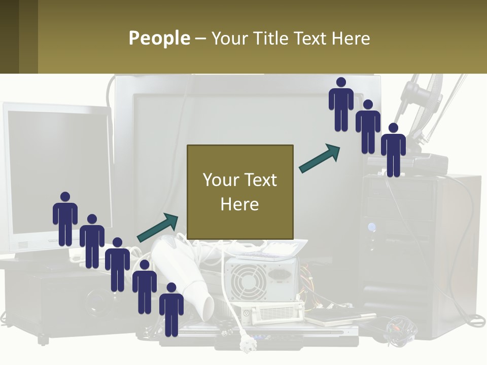 White Woman Ocean PowerPoint Template