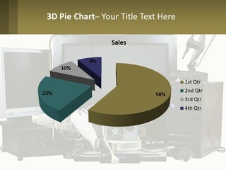White Woman Ocean PowerPoint Template