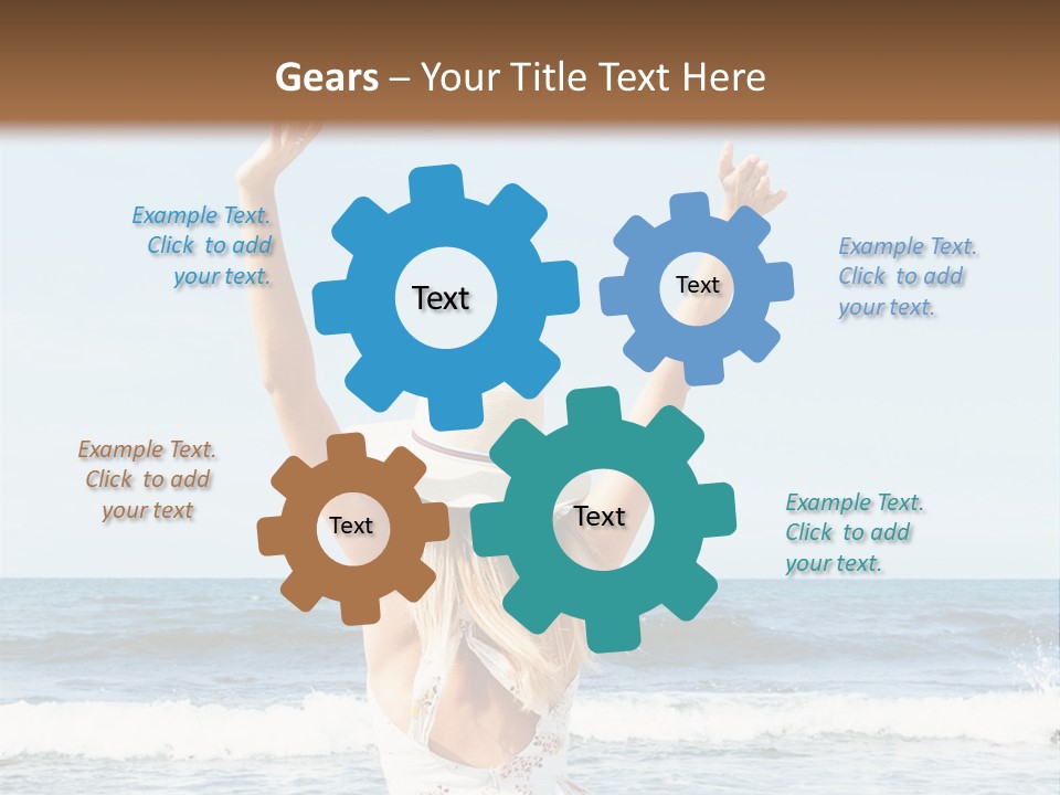 Coast Sunrise Portrait PowerPoint Template