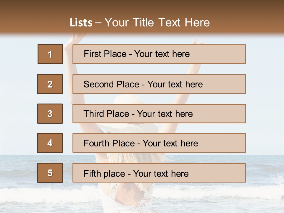 Coast Sunrise Portrait PowerPoint Template