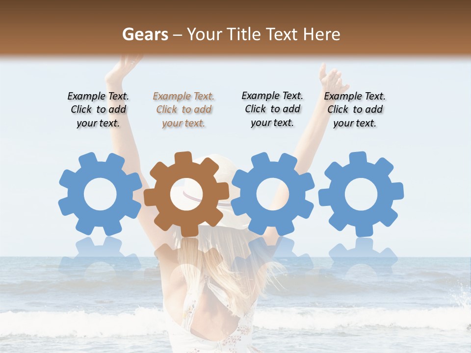 Coast Sunrise Portrait PowerPoint Template