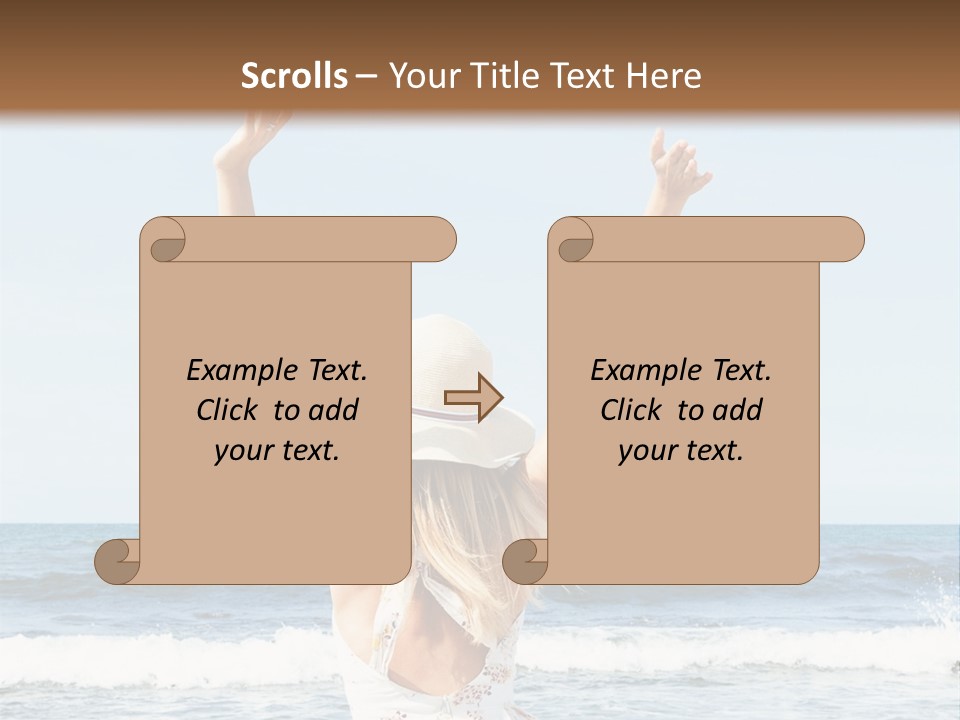 Coast Sunrise Portrait PowerPoint Template