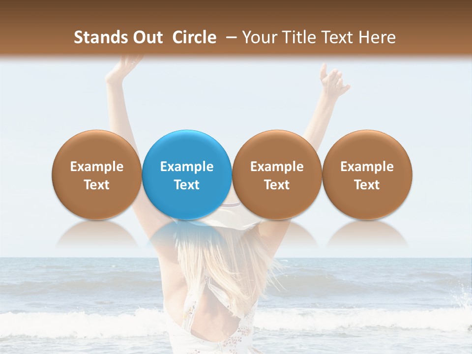 Coast Sunrise Portrait PowerPoint Template