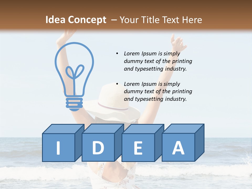 Coast Sunrise Portrait PowerPoint Template