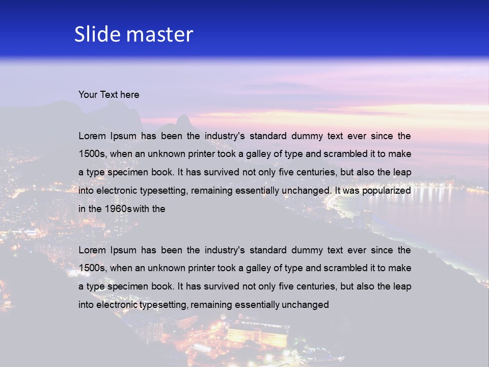 Calm Pensioner Portrait PowerPoint Template