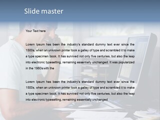 Woman Water Beach PowerPoint Template