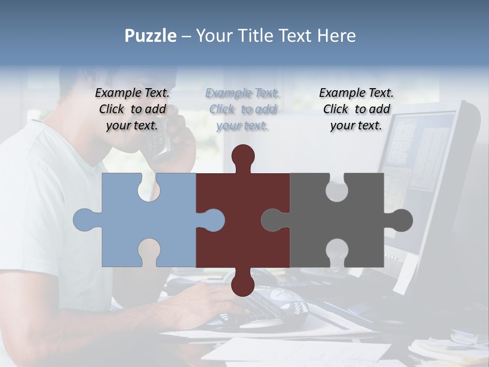 Woman Water Beach PowerPoint Template