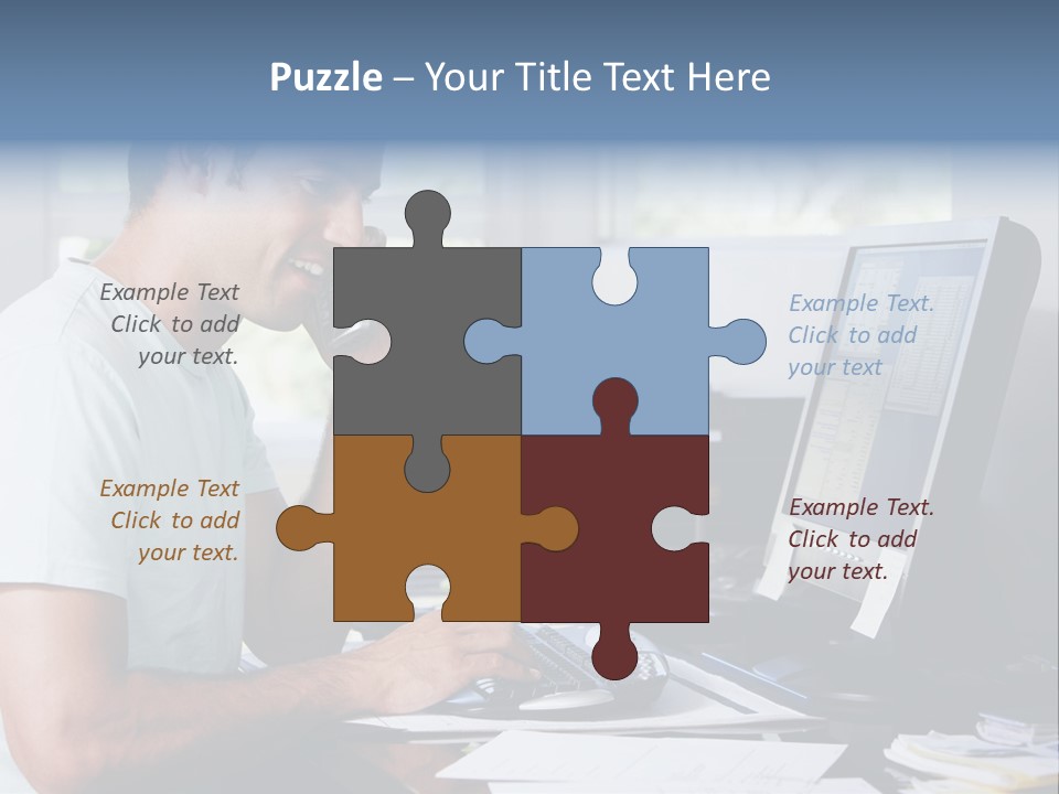 Woman Water Beach PowerPoint Template