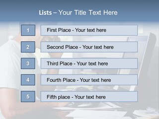 Woman Water Beach PowerPoint Template