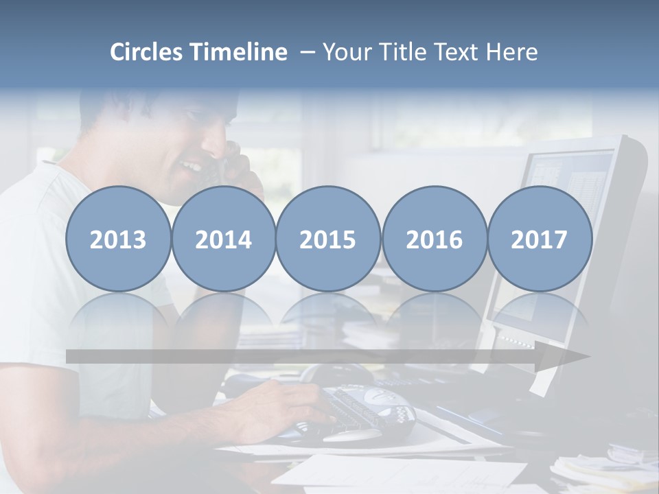 Woman Water Beach PowerPoint Template