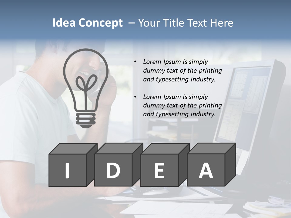 Woman Water Beach PowerPoint Template