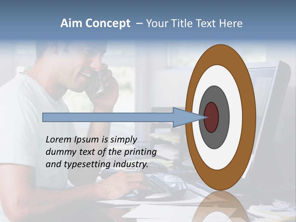 Woman Water Beach PowerPoint Template