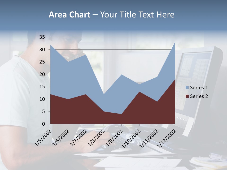 Woman Water Beach PowerPoint Template