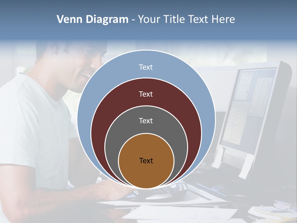 Woman Water Beach PowerPoint Template