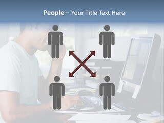 Woman Water Beach PowerPoint Template