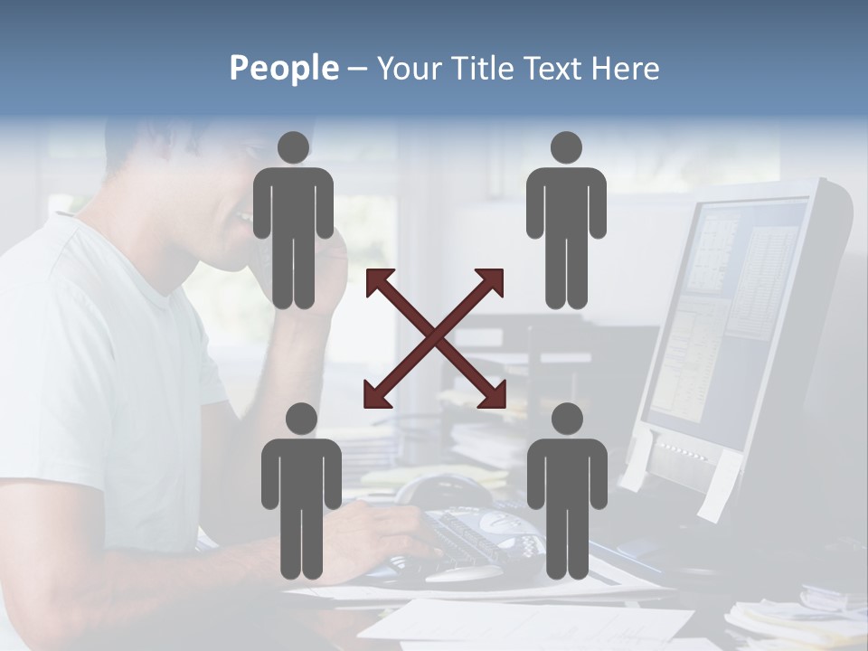 Woman Water Beach PowerPoint Template