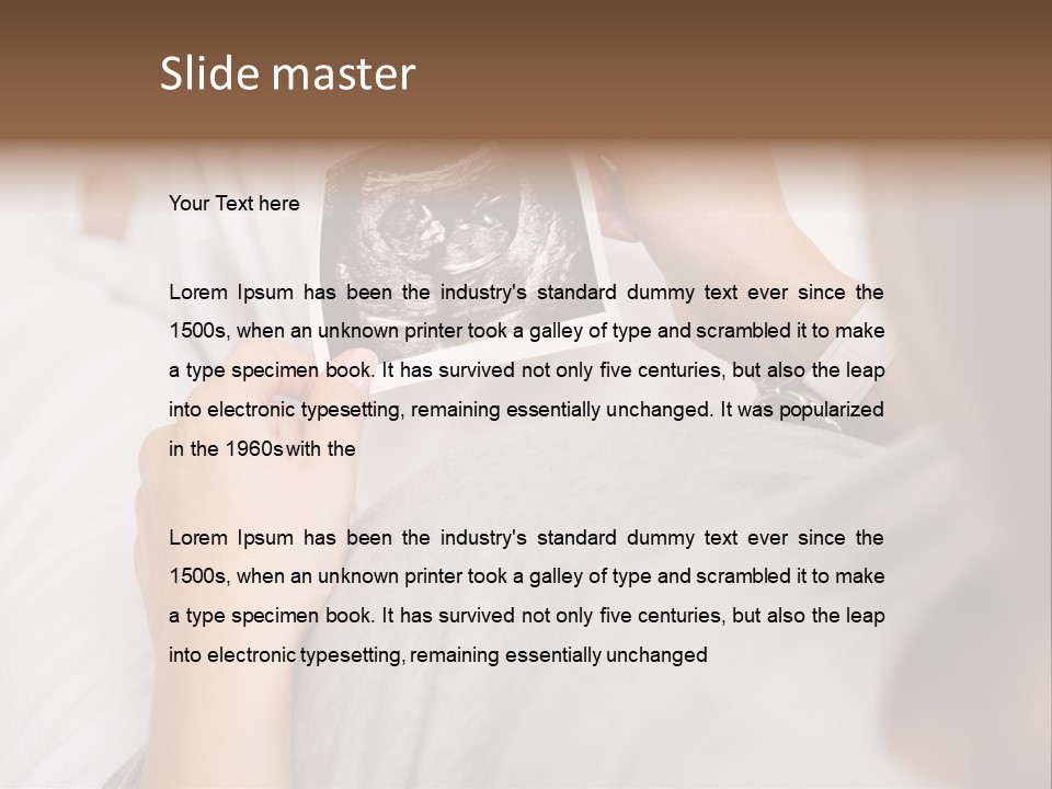 Caucasian Standing Senior PowerPoint Template